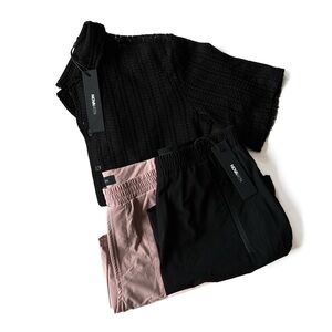 NOVAMEN | Outfit Bundles | Black Knit Polo + Black Shorts (& Bonus Pink Shorts)